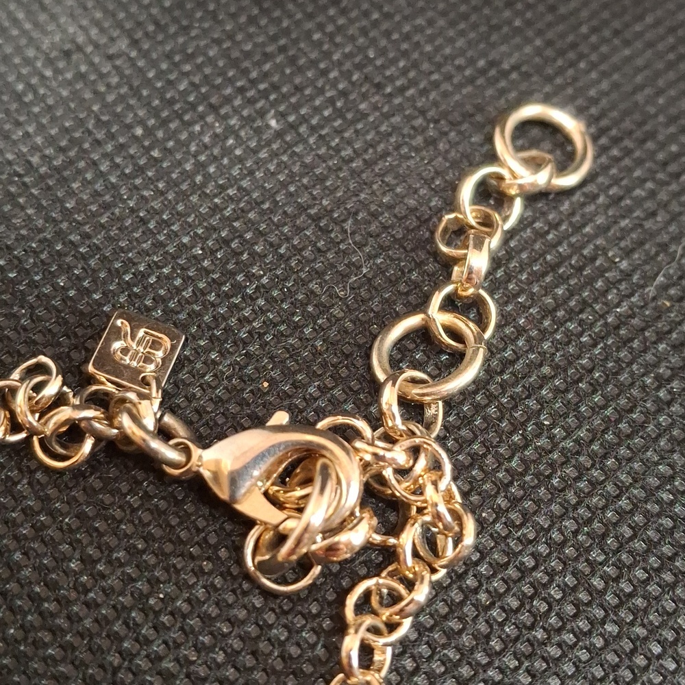 BANANA REPUBLIC Gold-Tone Yellow Crystal Statement Necklace 17-19" - Picture 6 of 7